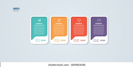 vector illustration Infographic design template with icons and 4 options or steps. Can be used for process, presentations, layout, banner,info graph.