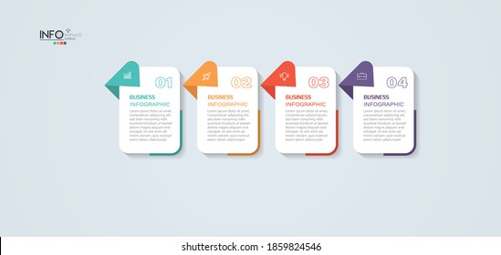 vector illustration Infographic design template with icons and 4 options or steps. Can be used for process, presentations, layout, banner,info graph.