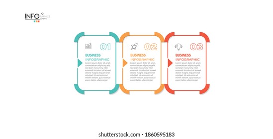 vector illustration Infographic design template with icons and 3 options or steps. Can be used for process, presentations, layout, banner,info graph.