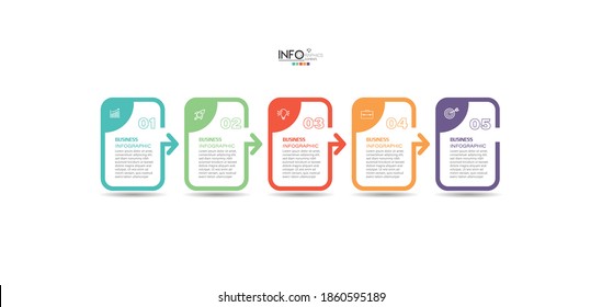 vector illustration Infographic design template with icons and 5 options or steps. Can be used for process, presentations, layout, banner,info graph.