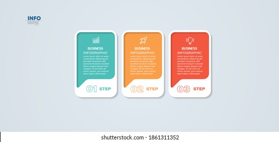 vector illustration Infographic design template with icons and 3 options or steps. Can be used for process, presentations, layout, banner,info graph.