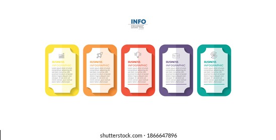 vector illustration Infographic design template with icons and 5 options or steps. Can be used for process, presentations, layout, banner,info graph.