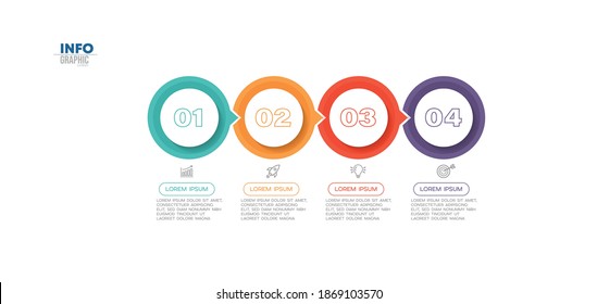 vector illustration Infographic design template with icons and 4 options or steps. Can be used for process, presentations, layout, banner,info graph.