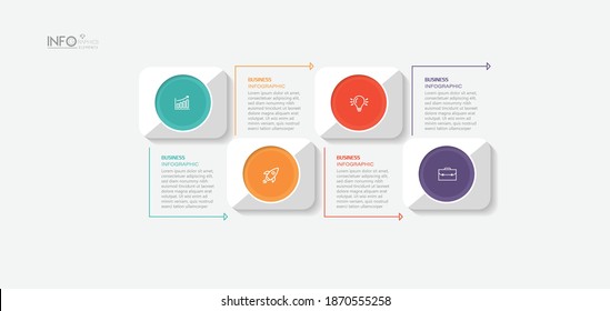 vector illustration Infographic design template with icons and 4 options or steps. Can be used for process, presentations, layout, banner,info graph.