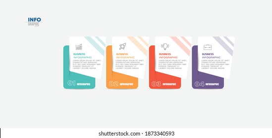 vector illustration Infographic design template with icons and 4 options or steps. Can be used for process, presentations, layout, banner,info graph.