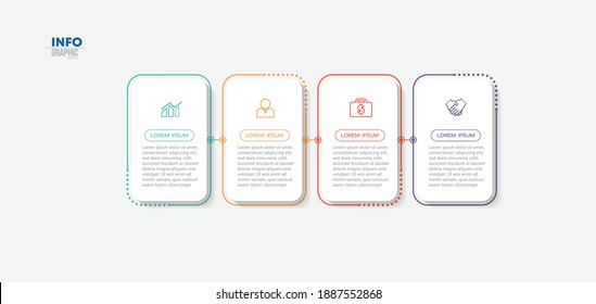 vector illustration Infographic design template with icons and 4 options or steps. Can be used for process, presentations, layout, banner,info graph.