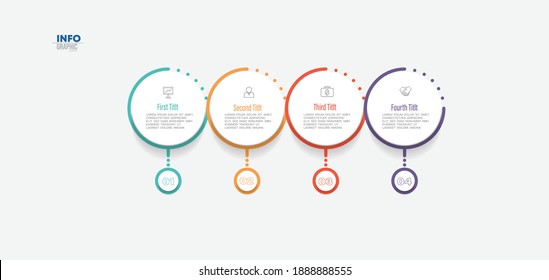 vector illustration Infographic design template with icons and 4 options or steps. Can be used for process, presentations, layout, banner,info graph.