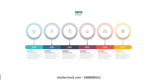 vector illustration Infographic design template with icons and 6 options or steps. Can be used for process, presentations, layout, banner,info graph.