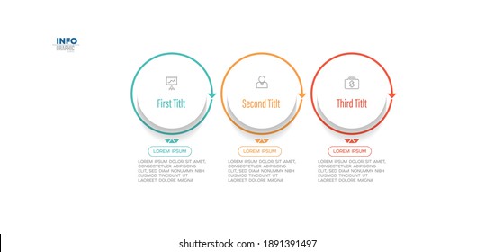 vector illustration Infographic design template with icons and 3 options or steps. Can be used for process, presentations, layout, banner,info graph.