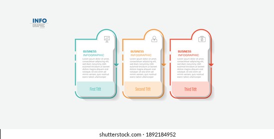 vector illustration Infographic design template with icons and 3 options or steps. Can be used for process, presentations, layout, banner,info graph.