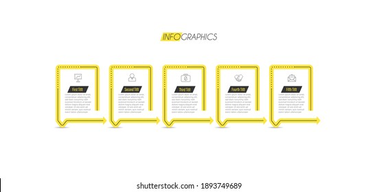 vector illustration Infographic design template with icons and 5 options or steps. Can be used for process, presentations, layout, banner,info graph.