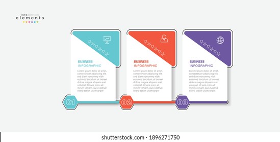 vector illustration Infographic design template with icons and 3 options or steps. Can be used for process, presentations, layout, banner,info graph.