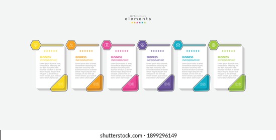 vector illustration Infographic design template with icons and 6 options or steps. Can be used for process, presentations, layout, banner,info graph.