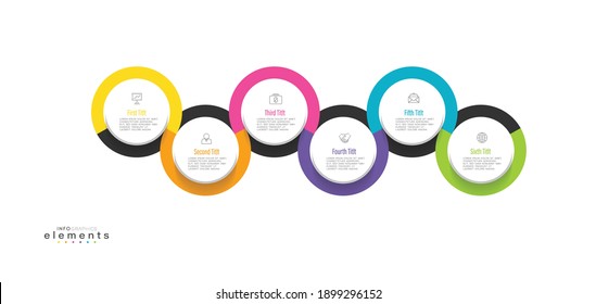vector illustration Infographic design template with icons and 6 options or steps. Can be used for process, presentations, layout, banner,info graph.