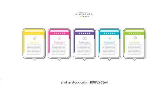 vector illustration Infographic design template with icons and 5 options or steps. Can be used for process, presentations, layout, banner,info graph.
