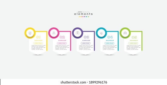 vector illustration Infographic design template with icons and 5 options or steps. Can be used for process, presentations, layout, banner,info graph.