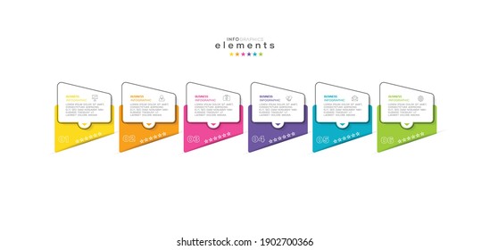 vector illustration Infographic design template with icons and 6 options or steps. Can be used for process, presentations, layout, banner,info graph.