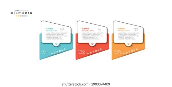 vector illustration Infographic design template with icons and 3 options or steps. Can be used for process, presentations, layout, banner,info graph.