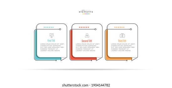 vector illustration Infographic design template with icons and 3 options or steps. Can be used for process, presentations, layout, banner,info graph.