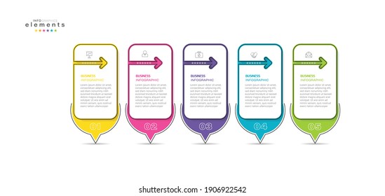 vector illustration Infographic design template with icons and 5 options or steps. Can be used for process, presentations, layout, banner,info graph.
