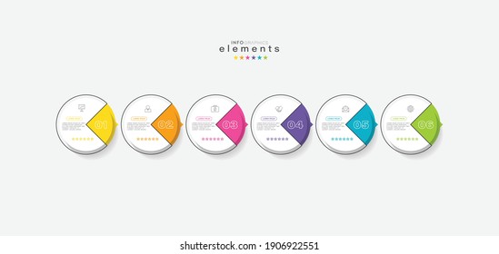 vector illustration Infographic design template with icons and 6 options or steps. Can be used for process, presentations, layout, banner,info graph.