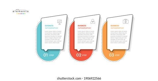 vector illustration Infographic design template with icons and 3 options or steps. Can be used for process, presentations, layout, banner,info graph.