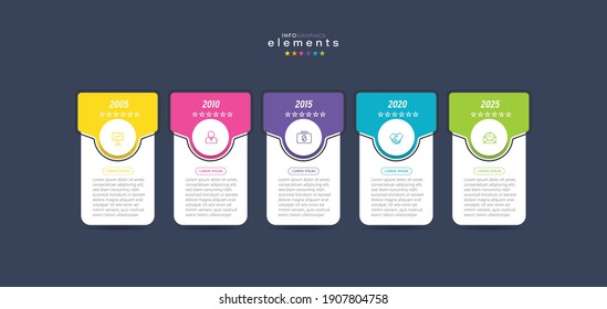 vector illustration Infographic design template with icons and 5 options or steps. Can be used for process, presentations, layout, banner,info graph.