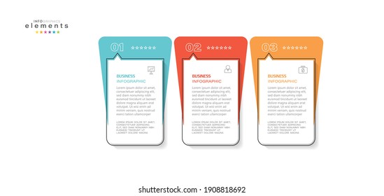 vector illustration Infographic design template with icons and 3 options or steps. Can be used for process, presentations, layout, banner,info graph.