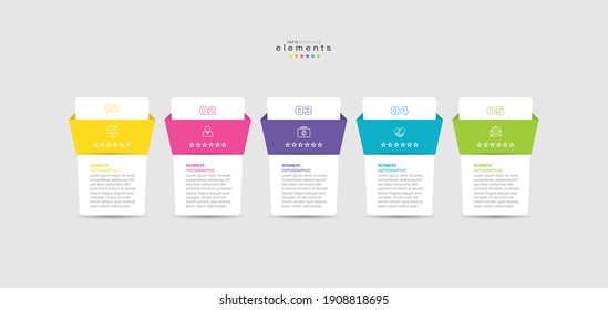 vector illustration Infographic design template with icons and 5 options or steps. Can be used for process, presentations, layout, banner,info graph.