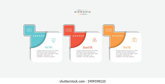 vector illustration Infographic design template with icons and 3 options or steps. Can be used for process, presentations, layout, banner,info graph.