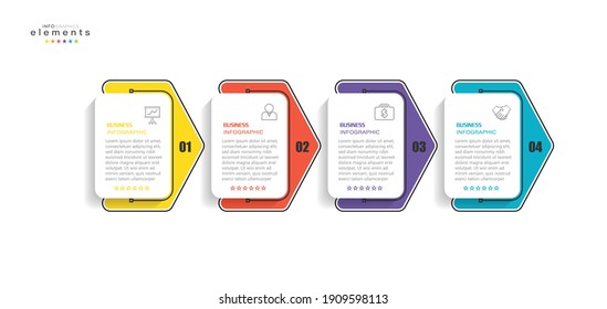 vector illustration Infographic design template with icons and 4 options or steps. Can be used for process, presentations, layout, banner,info graph.