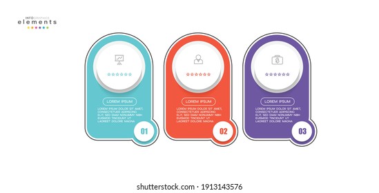 Vector Illustration Infographic Design Template With Icons And 3 Options Or Steps. Can Be Used For Process, Presentations, Layout, Banner,info Graph.