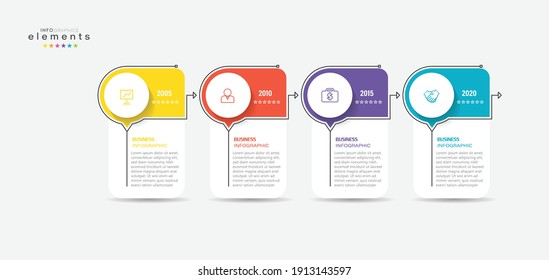 vector illustration Infographic design template with icons and 4 options or steps. Can be used for process, presentations, layout, banner,info graph.