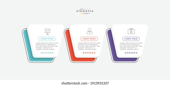 Vector Illustration Infographic Design Template With Icons And 3 Options Or Steps. Can Be Used For Process, Presentations, Layout, Banner,info Graph.