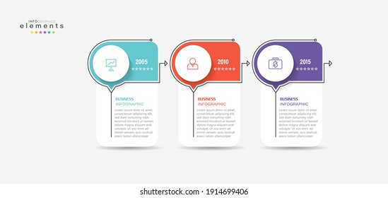 vector illustration Infographic design template with icons and 3 options or steps. Can be used for process, presentations, layout, banner,info graph.