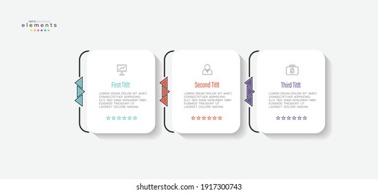 vector illustration Infographic design template with icons and 3 options or steps. Can be used for process, presentations, layout, banner,info graph.