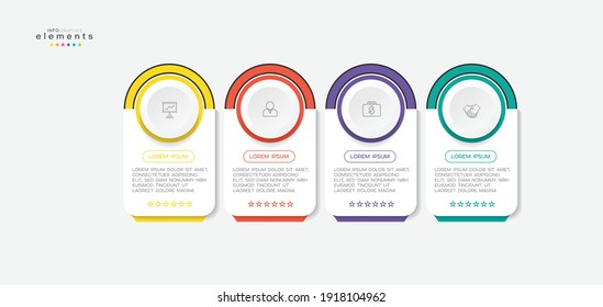 vector illustration Infographic design template with icons and 4 options or steps. Can be used for process, presentations, layout, banner,info graph.