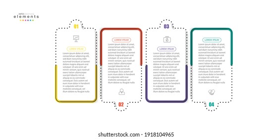 vector illustration Infographic design template with icons and 4 options or steps. Can be used for process, presentations, layout, banner,info graph.