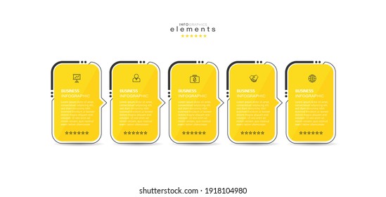 vector illustration Infographic design template with icons and 5 options or steps. Can be used for process, presentations, layout, banner,info graph.