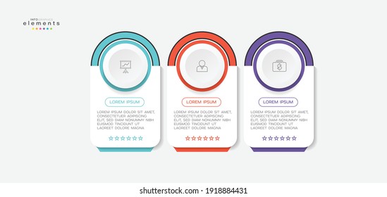 vector illustration Infographic design template with icons and 3 options or steps. Can be used for process, presentations, layout, banner,info graph.