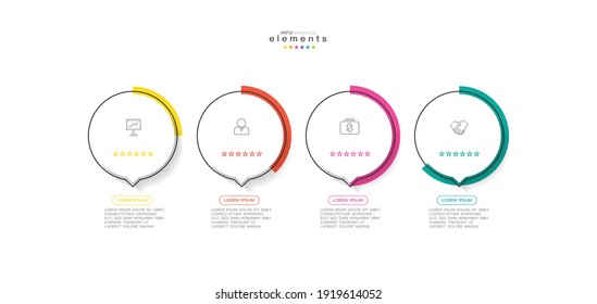 vector illustration Infographic design template with icons and 4 options or steps. Can be used for process, presentations, layout, banner,info graph.