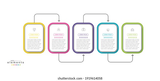 vector illustration Infographic design template with icons and 5 options or steps. Can be used for process, presentations, layout, banner,info graph.