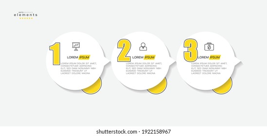 vector illustration Infographic design template with icons and 3 options or steps. Can be used for process, presentations, layout, banner,info graph.