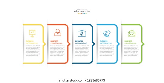 vector illustration Infographic design template with icons and 5 options or steps. Can be used for process, presentations, layout, banner,info graph.