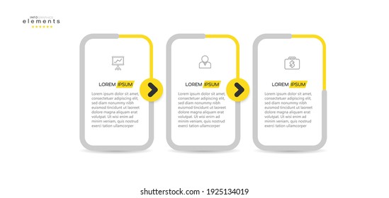 vector illustration Infographic design template with icons and 3 options or steps. Can be used for process, presentations, layout, banner,info graph.