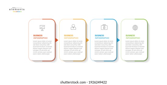 vector illustration Infographic design template with icons and 4 options or steps. Can be used for process, presentations, layout, banner,info graph.