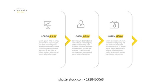 vector illustration Infographic design template with icons and 3 options or steps. Can be used for process, presentations, layout, banner,info graph.