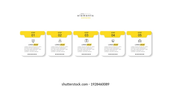 vector illustration Infographic design template with icons and 5 options or steps. Can be used for process, presentations, layout, banner,info graph.