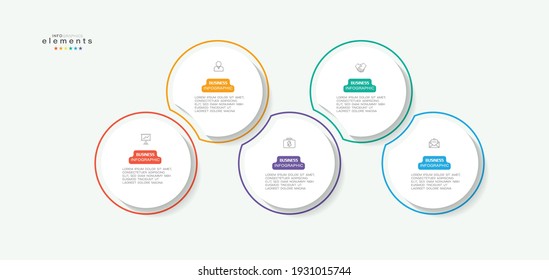 vector illustration Infographic design template with icons and 5 options or steps. Can be used for process, presentations, layout, banner,info graph.