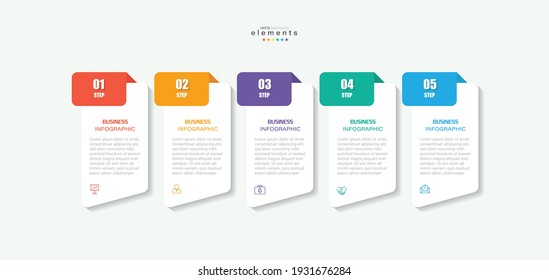 Vektorgrafik Infografische Design-Vorlage mit Symbolen und 5 Optionen oder Schritte. Kann für Prozess, Präsentationen, Layout, Banner, Infografik verwendet werden.
